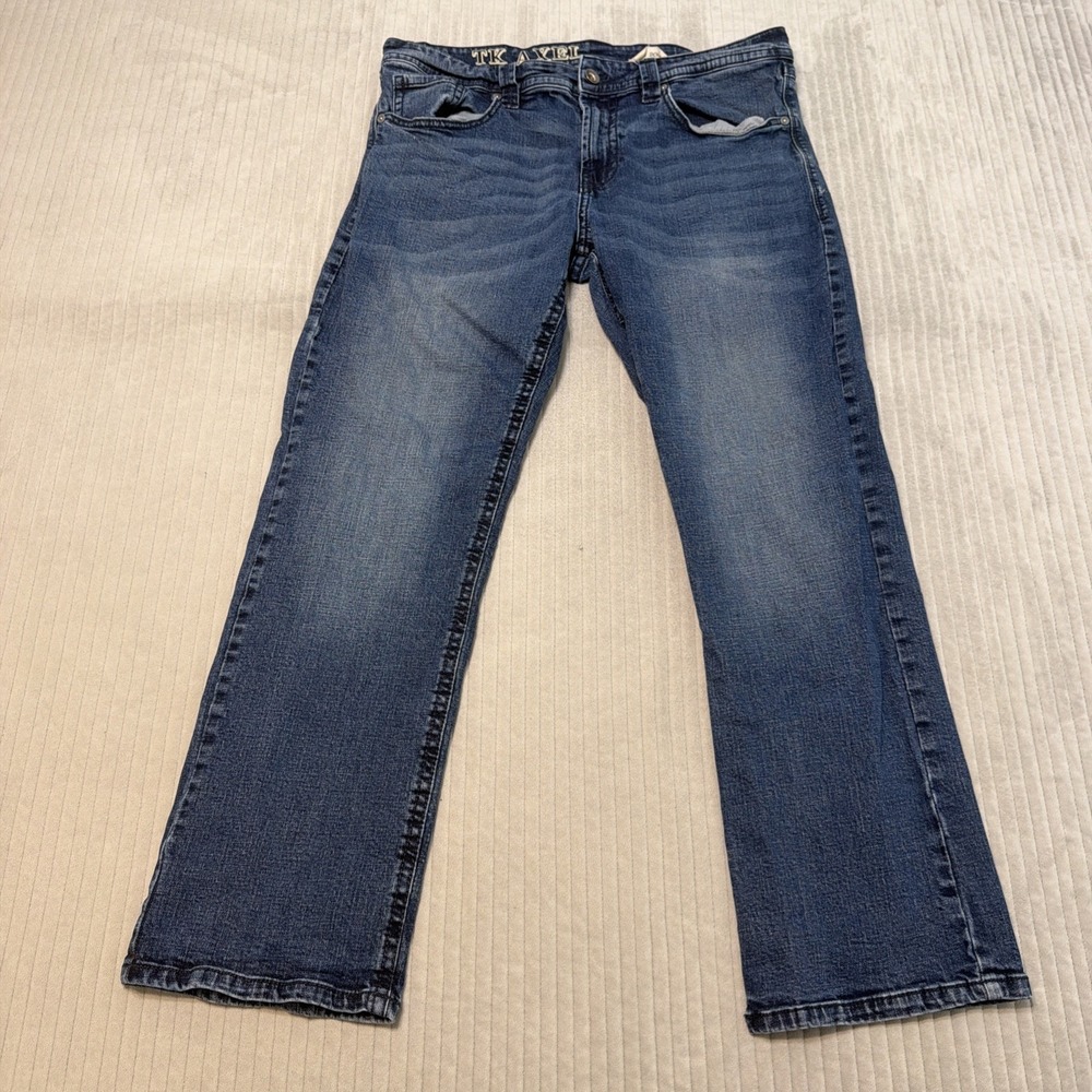 TK Axel Slim Boot Jeans Men's 36x31 Medium Wash Stretch Denim Western